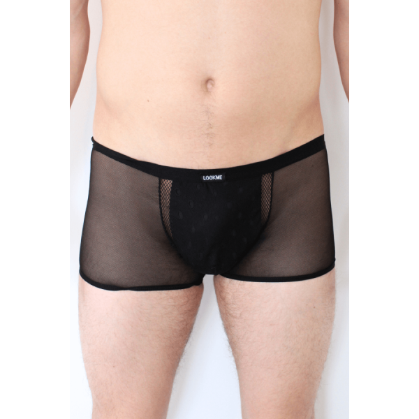 Boxer noir semi opaque 